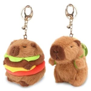 Dúo de llaveros capiburguer y capitortuga